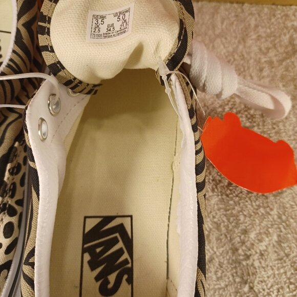 Vans Men's 3.5/Women's 5 Era Safari Leopard/Zebra Multicolor  VN0A54F19M7 - Picture 7 of 11